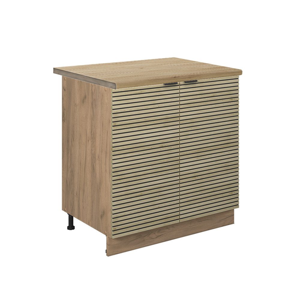 Vicco Spülenunterschrank Fame-Line, Eiche Paneel/Goldkraft Eiche, günstig online kaufen