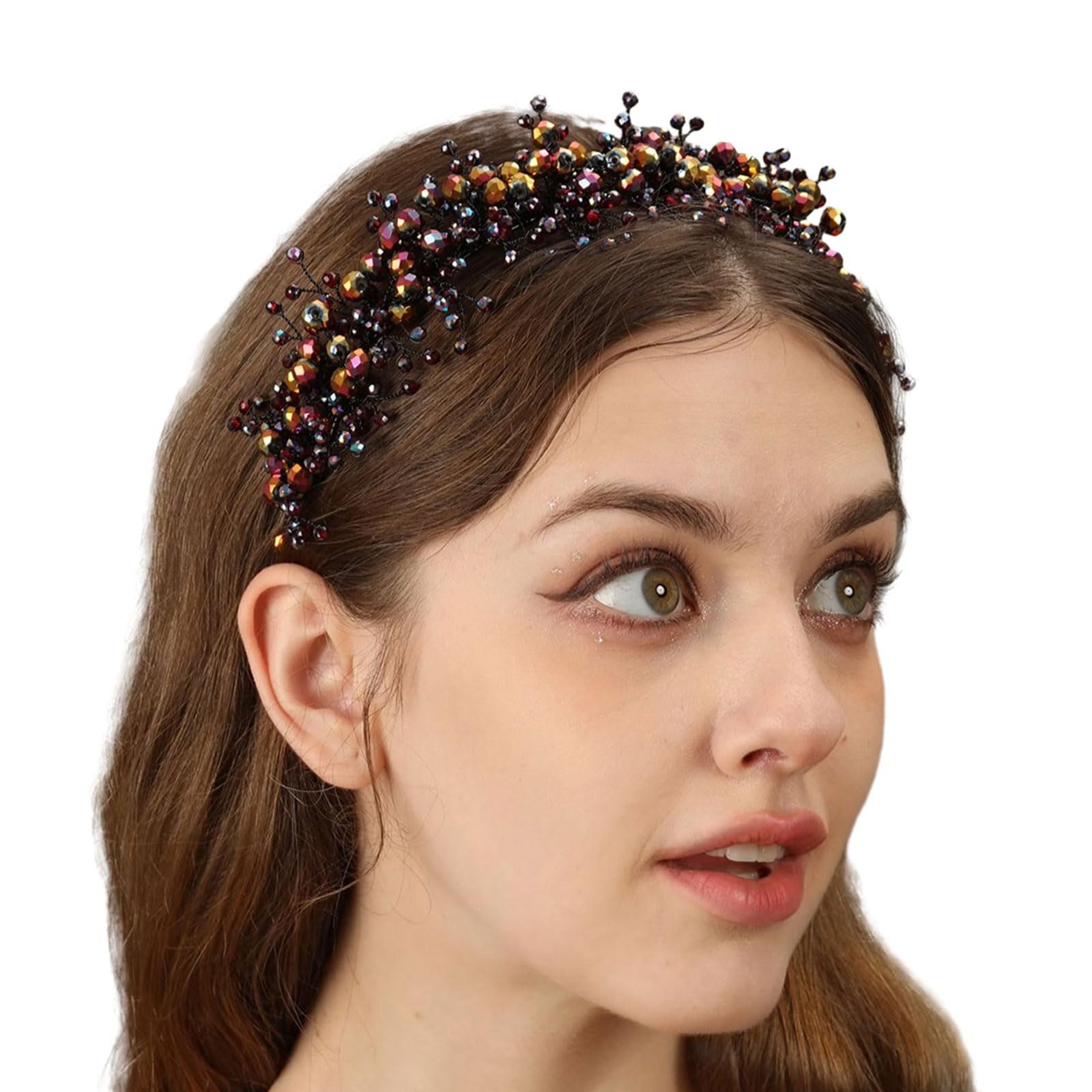 Silberstern Diadem Brautkristall-Stirnband, handgefertigtes Stirnband, Farbe, Kristall Stirnband handgemachte Tiara Hochzeit Haarschmuck