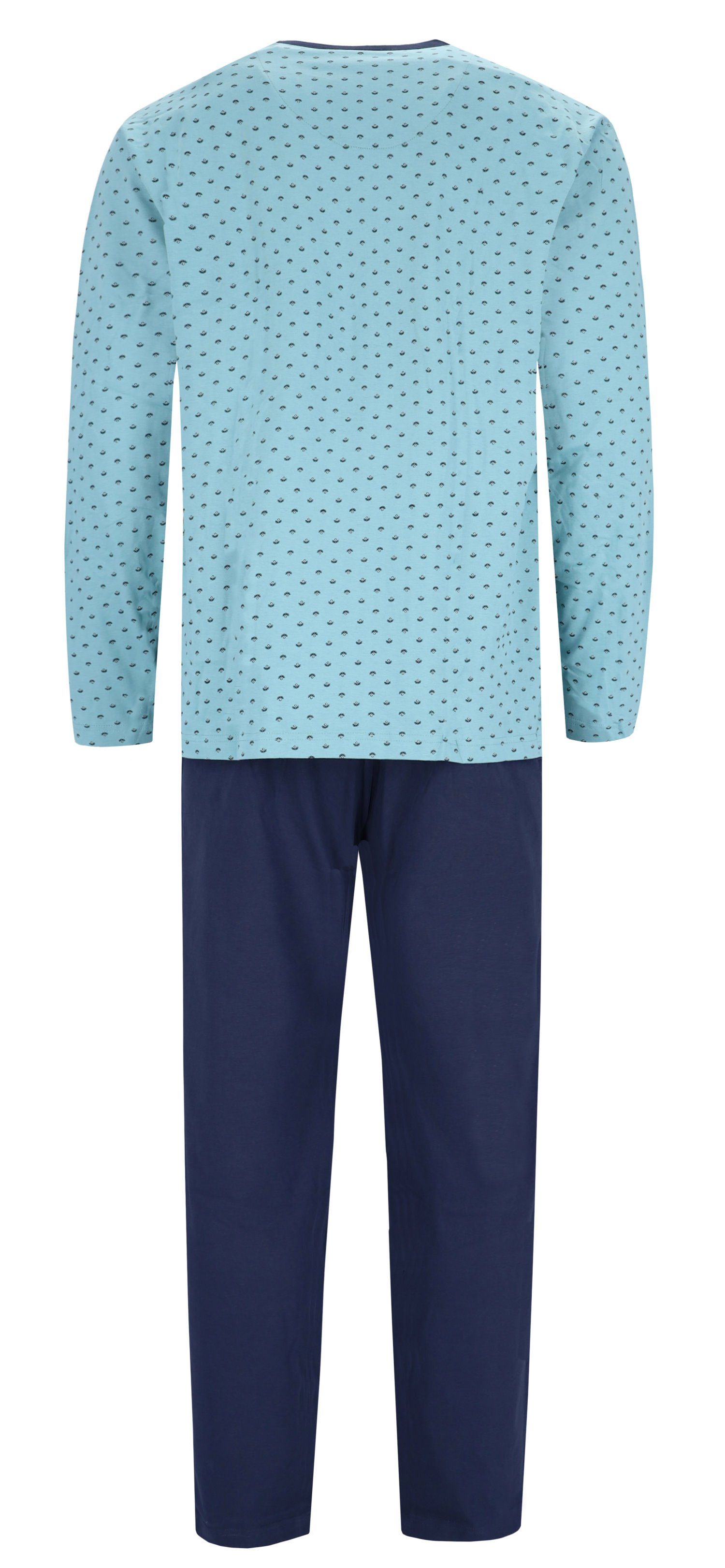 Hajo Schlafanzug Herren Pyjama mit V-Ausschnitt (2 tlg) Baumwolle günstig online kaufen