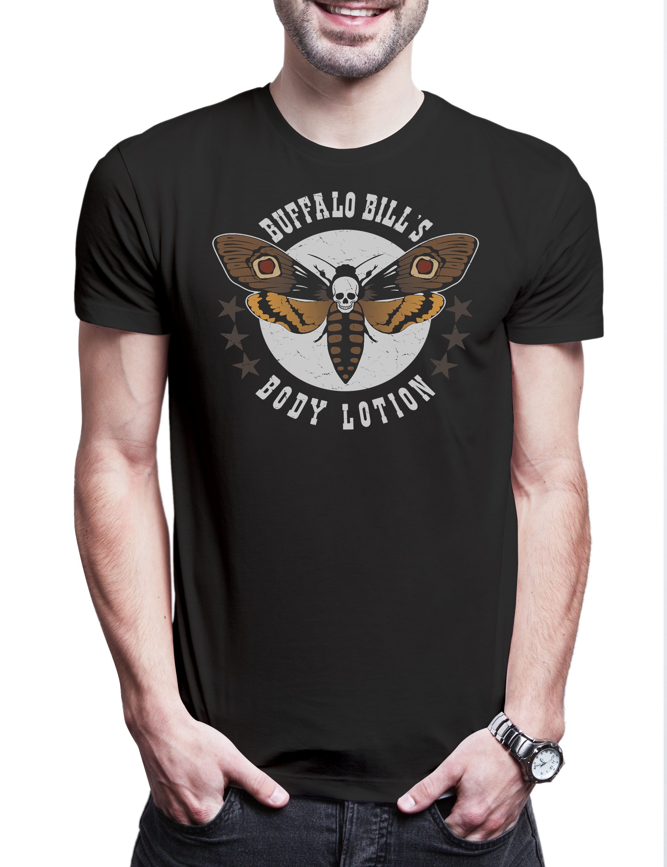 Urban Backwoods Print-Shirt Buffalo Bill's Body Lotion Herren T-Shirt Schweigen Silence Der Das (1-tlg) Lambs Hannibal Lämmer The