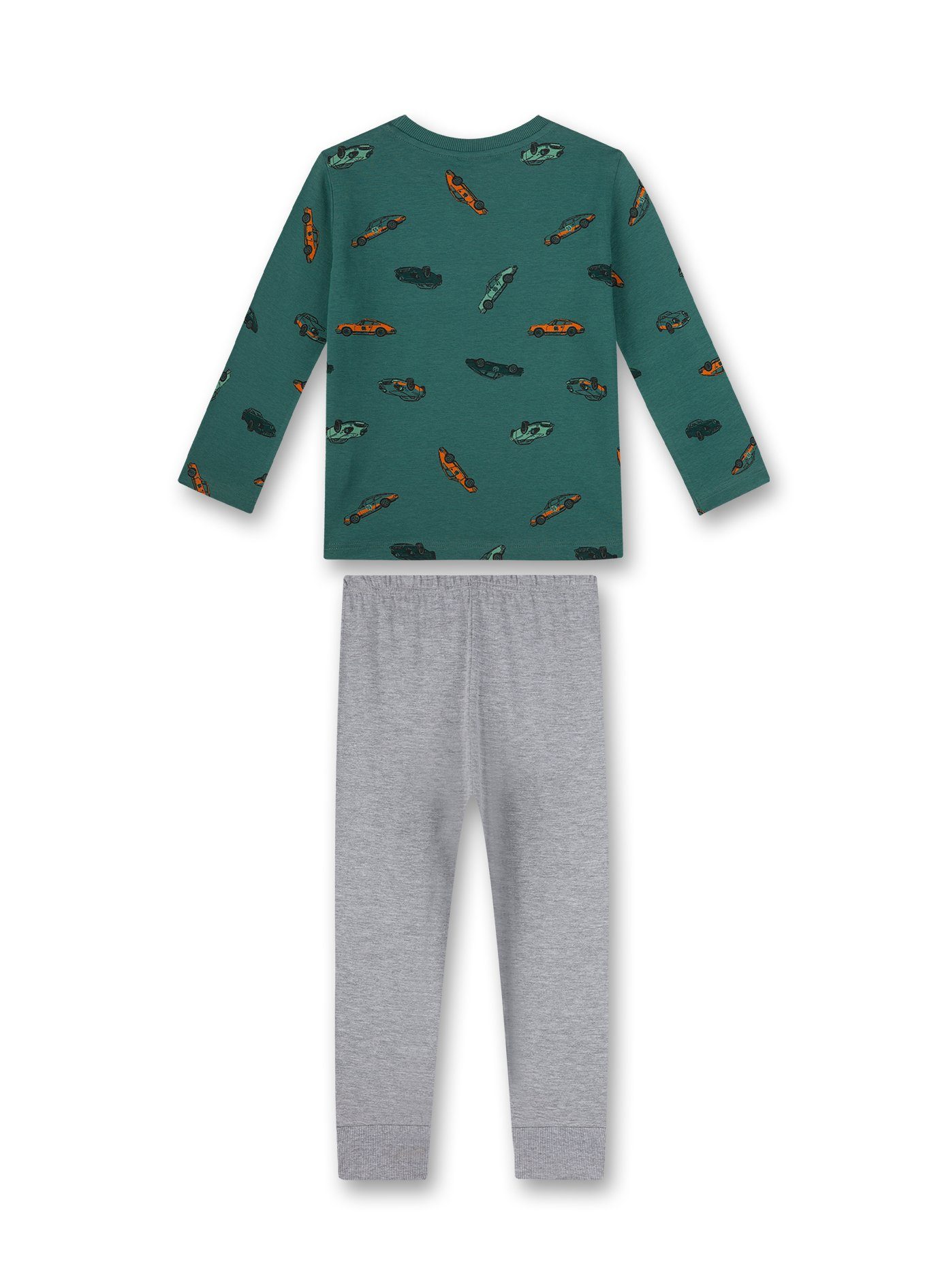 s.Oliver Junior Pyjama s.Oliver Jungen lang Rennauto Schlafanzug Pyjama (2 tlg) grau grün