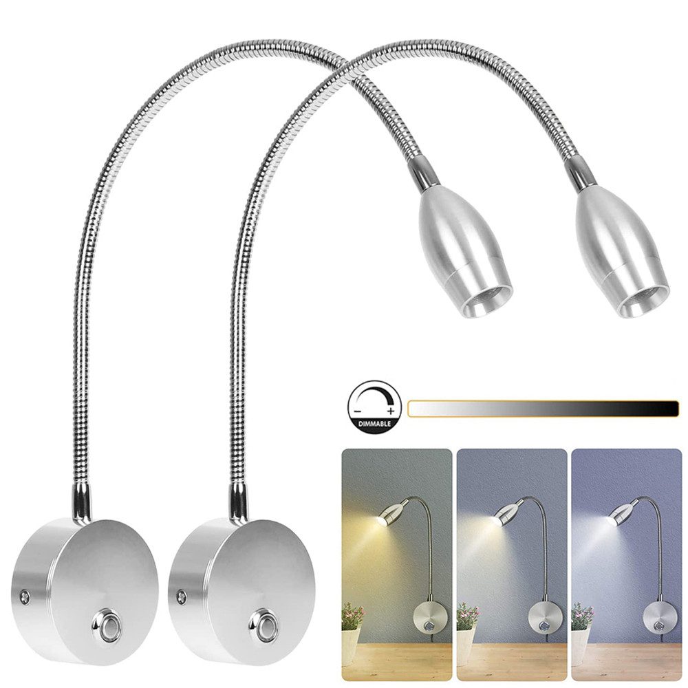 Sunicol LED Leselampe Leselampe Wandmontage, LED Bettlampe mit Schalter Tou günstig online kaufen
