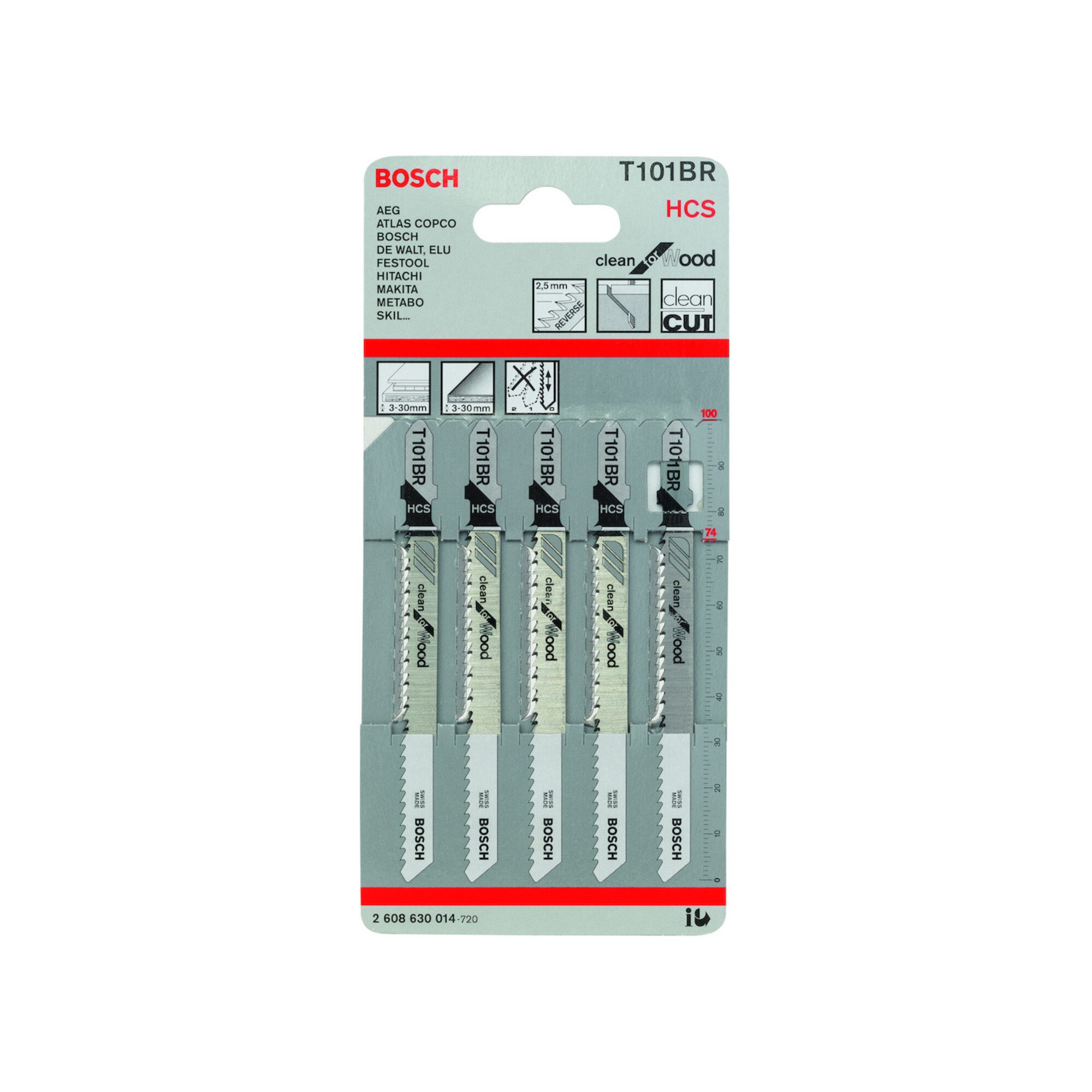 Bosch Professional Stichsägeblatt Bosch Stichsägeblatt T 101 BR, Clean for Wood