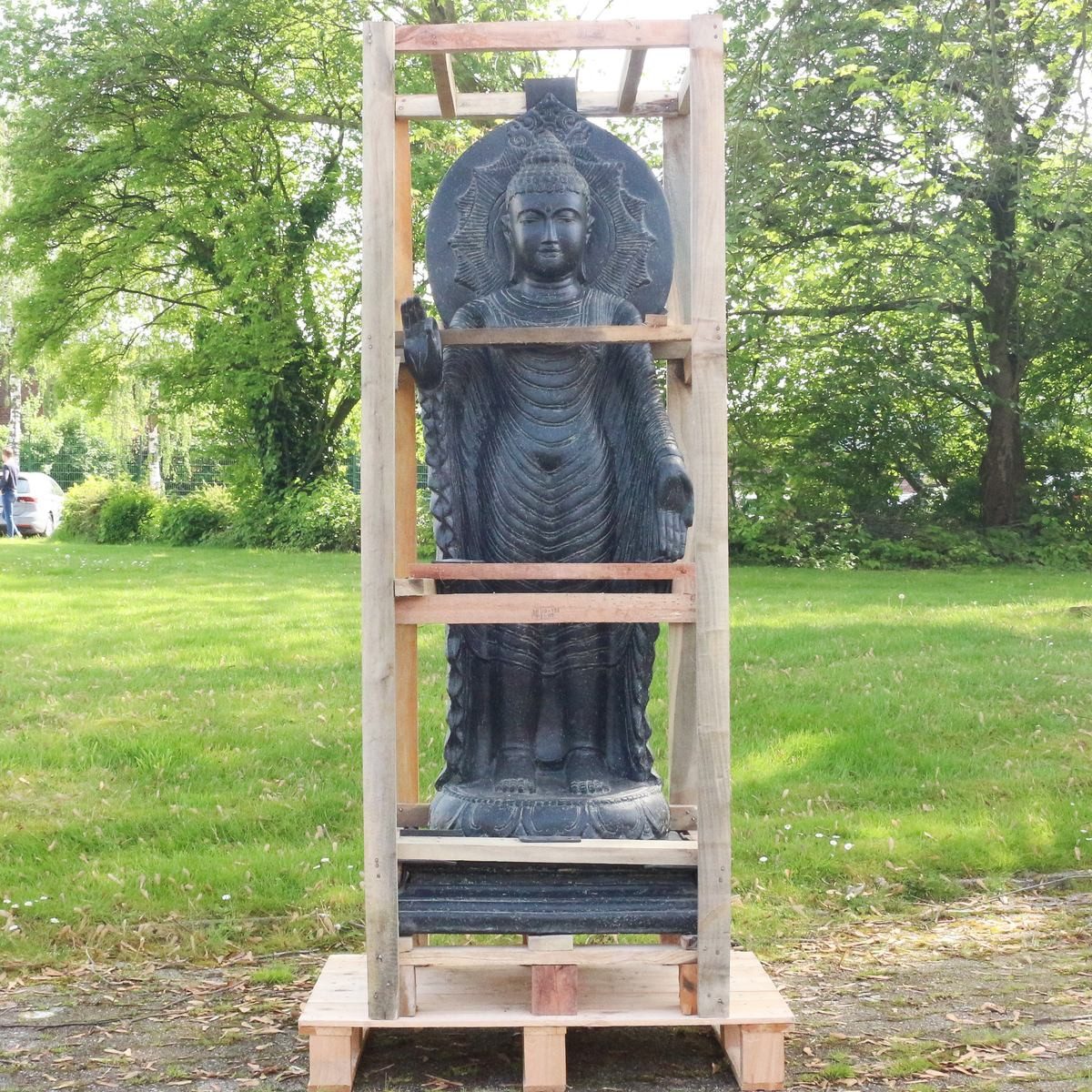 Oriental Galerie Dekofigur Große Buddha Garten Steinfigur Abaya 165 cm (1 St)