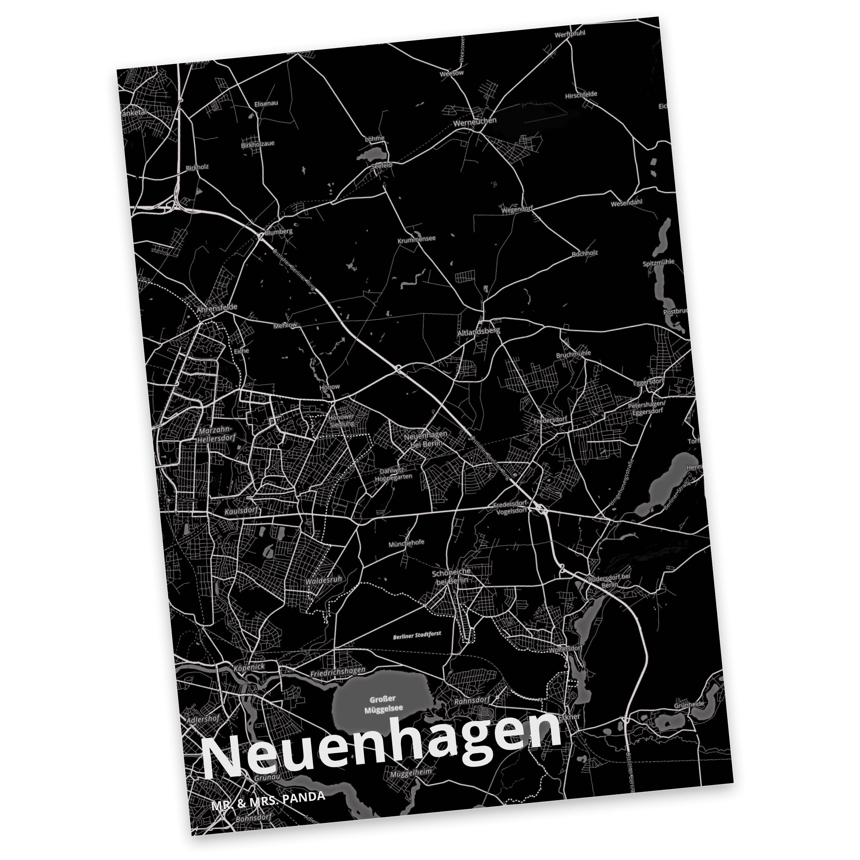 Neuenhagen Panda Städte, Mrs. Landka Mr. - Geschenkkarte, Stadt Karte Geschenk, & Postkarte Dorf