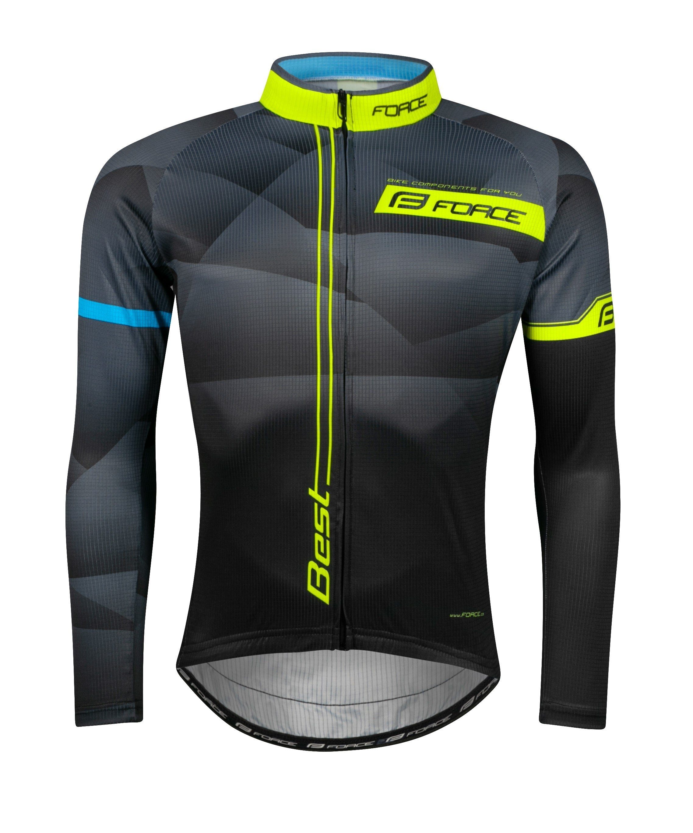 FORCE Radtrikot Jersey FORCE BEST langärmelig