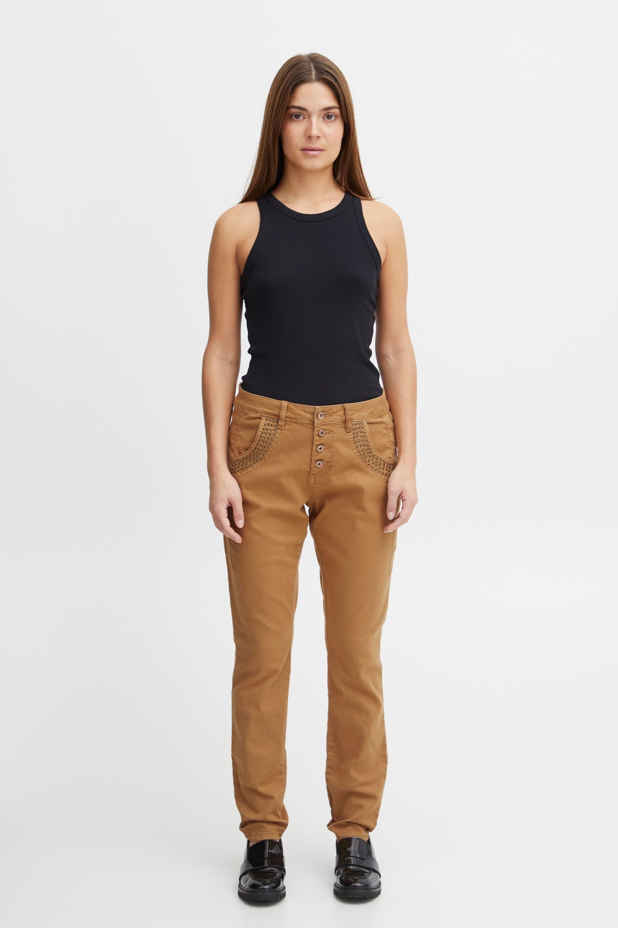 50207252 Brown PZMELINA Loose Chinohose (171327) Pulz Tobacco Pants Jeans