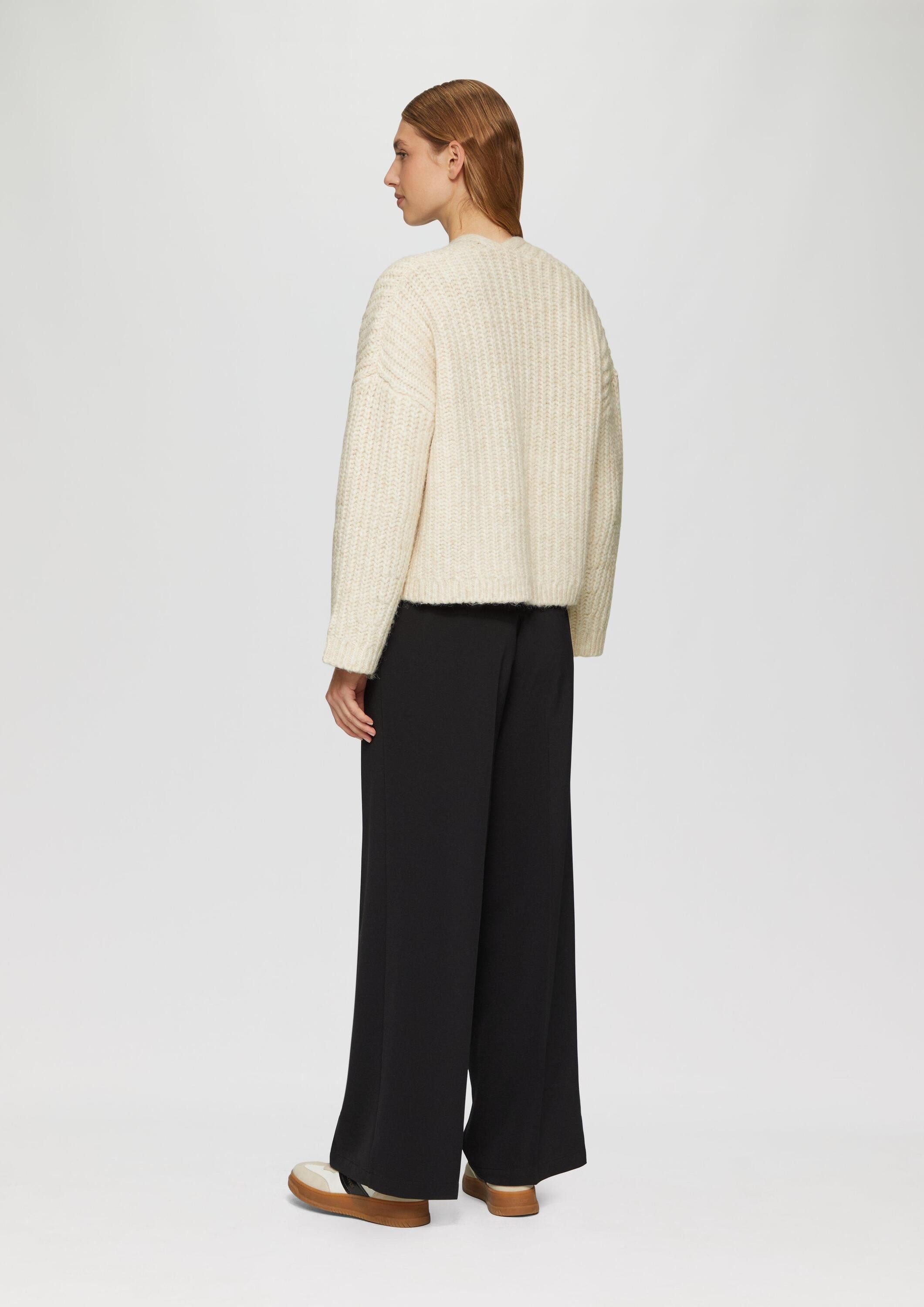 s.Oliver Cardigan Strickjacke Strickjacke mit weiten Ärmeln im Relaxed Fit