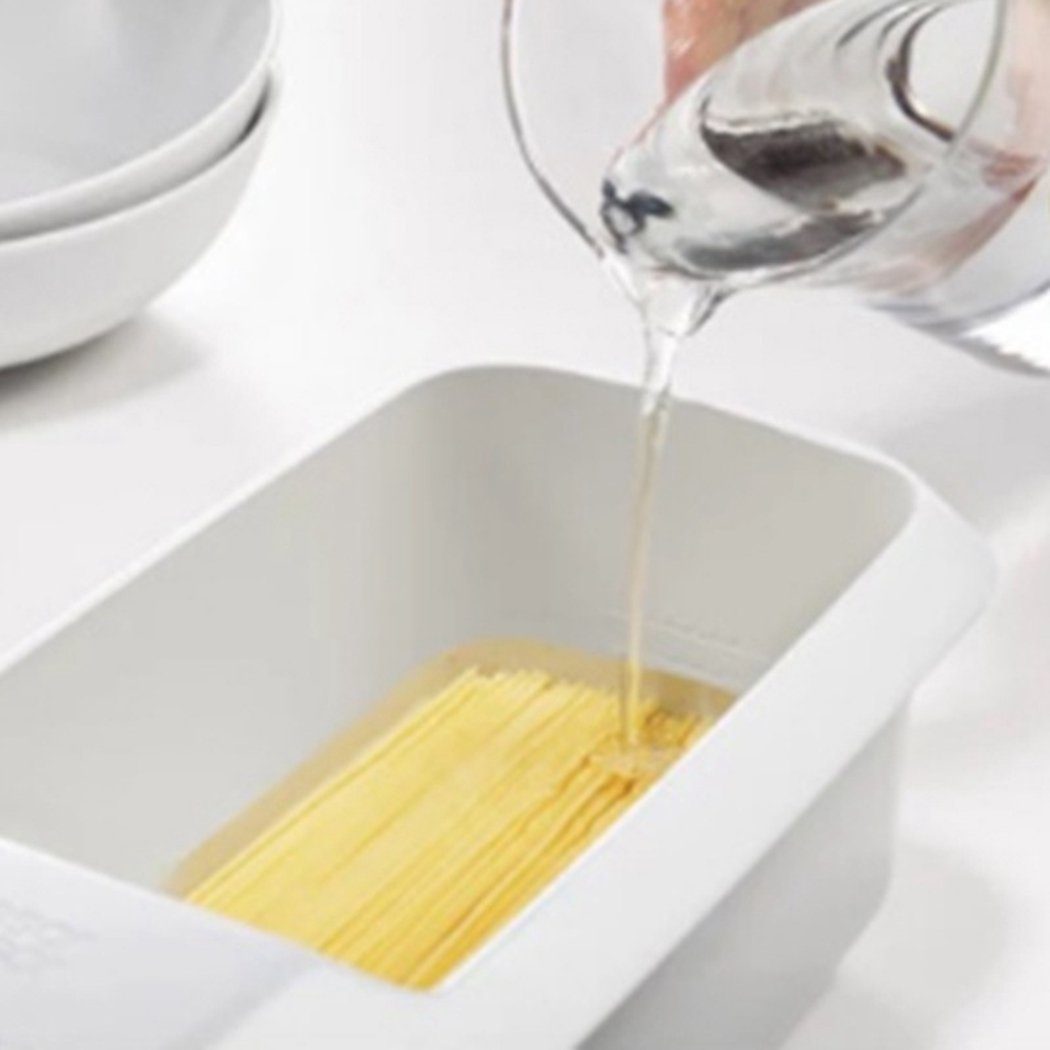 TUABUR Spaghettitopf Mikrowellen-Nudeltopf zubereiten Nudelgerichte mit schnell Sieb