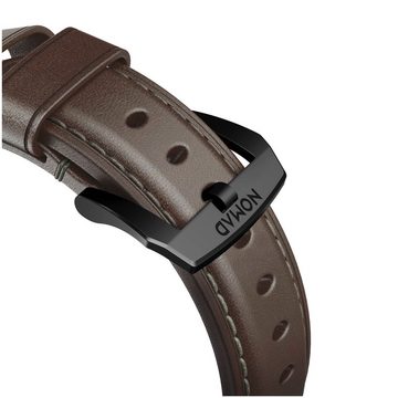 Nomad Smartwatch-Armband Nomad Traditional Strap Leather Brown Connector 40/38 mm - Schwarz