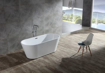 welltime Badewanne Tavira, freistehend, aus hochwertigem Sanitäracryl, mit Pop Up Ventil