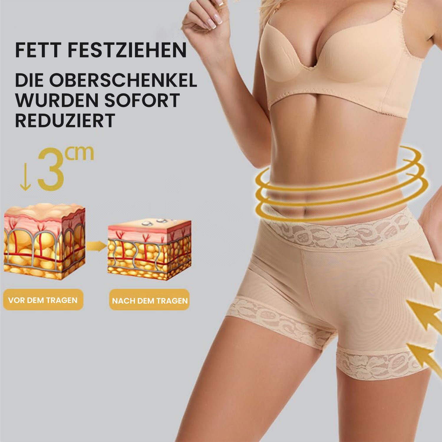Daisred Shapingslip Damen Enhancers Hüfte Ass Fake Butt Schwarz HöSchen Lifter