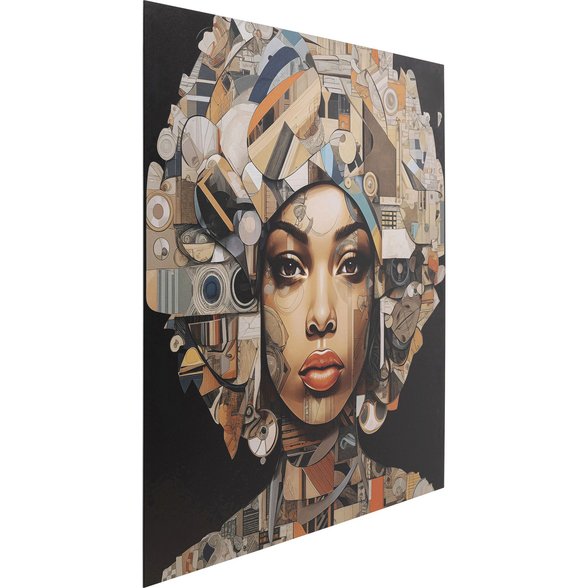 Kare Design Glasbild Art Geo Woman, Frau, Glasbild, 80x80 cm