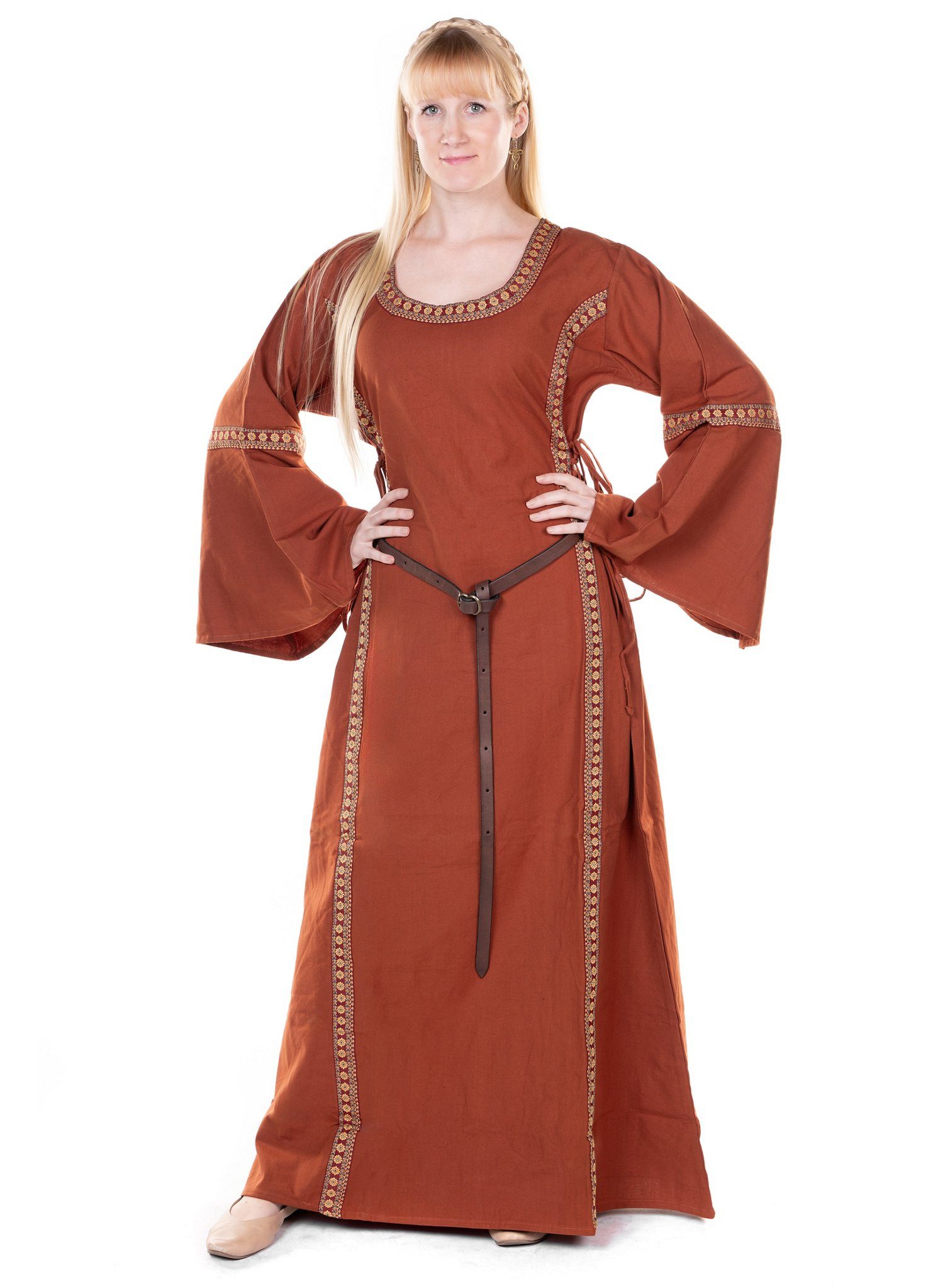 Metamorph Hexen-Kostüm Burgdame Kleid rotbraun, Hochwertige und authentische Mittelalterkleidung zu unschlagbar günst