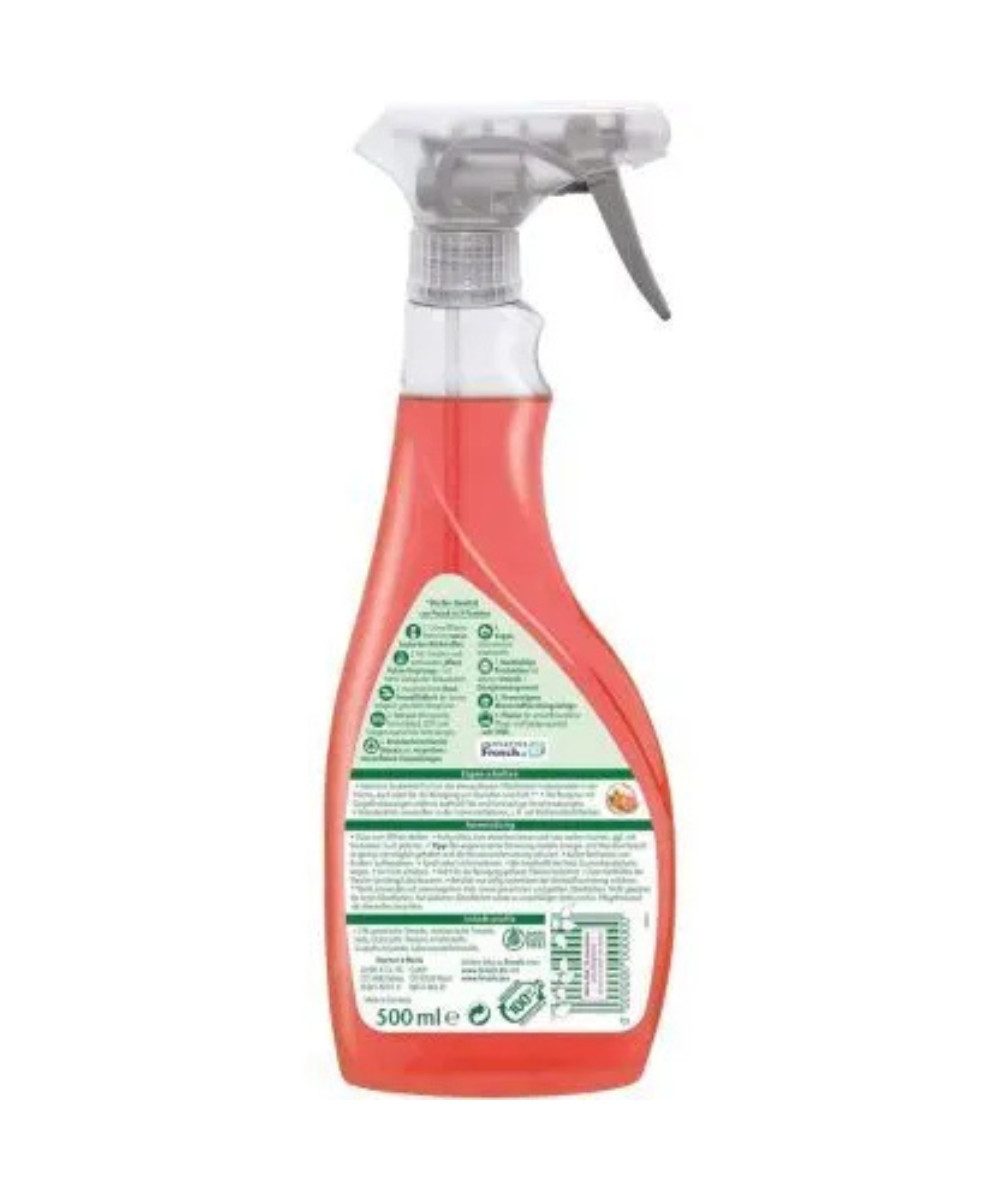 FROSCH Frosch Grapefruit Fett-Entferner 0,50 l Küchenreiniger (Packung, [1-St. Fett-Entferner Reinigung aller Oberflächen, Reinigung von Backöfen)