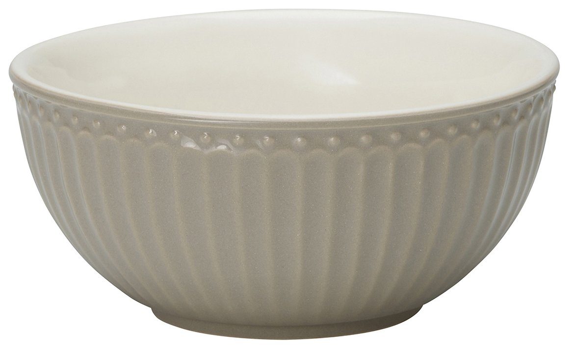 Greengate Müslischale Alice Müslischale warm grey 14 cm, Steinzeug, (Schüsseln & Чаши)