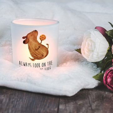Mr. & Mrs. Panda Windlicht Hund Keks - Transparent - Geschenk, Haustier, Kerzenglas, Hunderasse, (1 St), Liebevolles Design