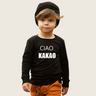 Lounis Langarmshirt Ciao Kakao - Kinder Langarmshirt - Shirt mit Spruch - Babyshirt Baumwolle