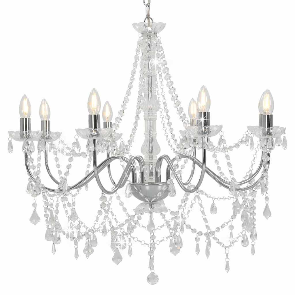 furnicato Kronleuchter Extravagante silberne Kronleuchter-Hängelampe 80x75 cm mit