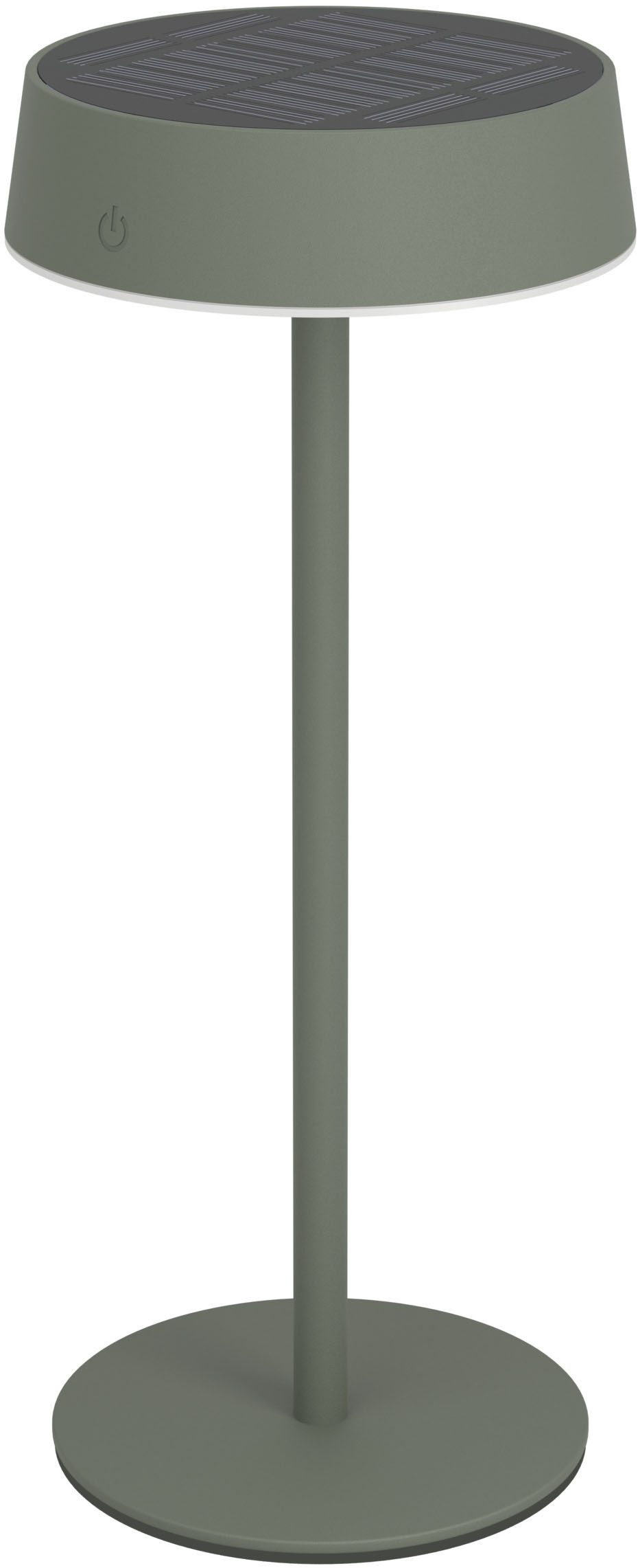 EGLO Tischleuchte SIMERI Tischlampe - Stahl - SOLAR-LED - 3W - IP44, Dimmfunktion, Farbwechsel, USB-Anschluss mit Ladefunktion, mehrere Helligkeitsstufen, LED fest integriert, Neutralweiß, Kaltweiß, Warmweiß, Solarleuchte, Außentischleuchte, Akku, Leselampe, H31 x Ø13 cm