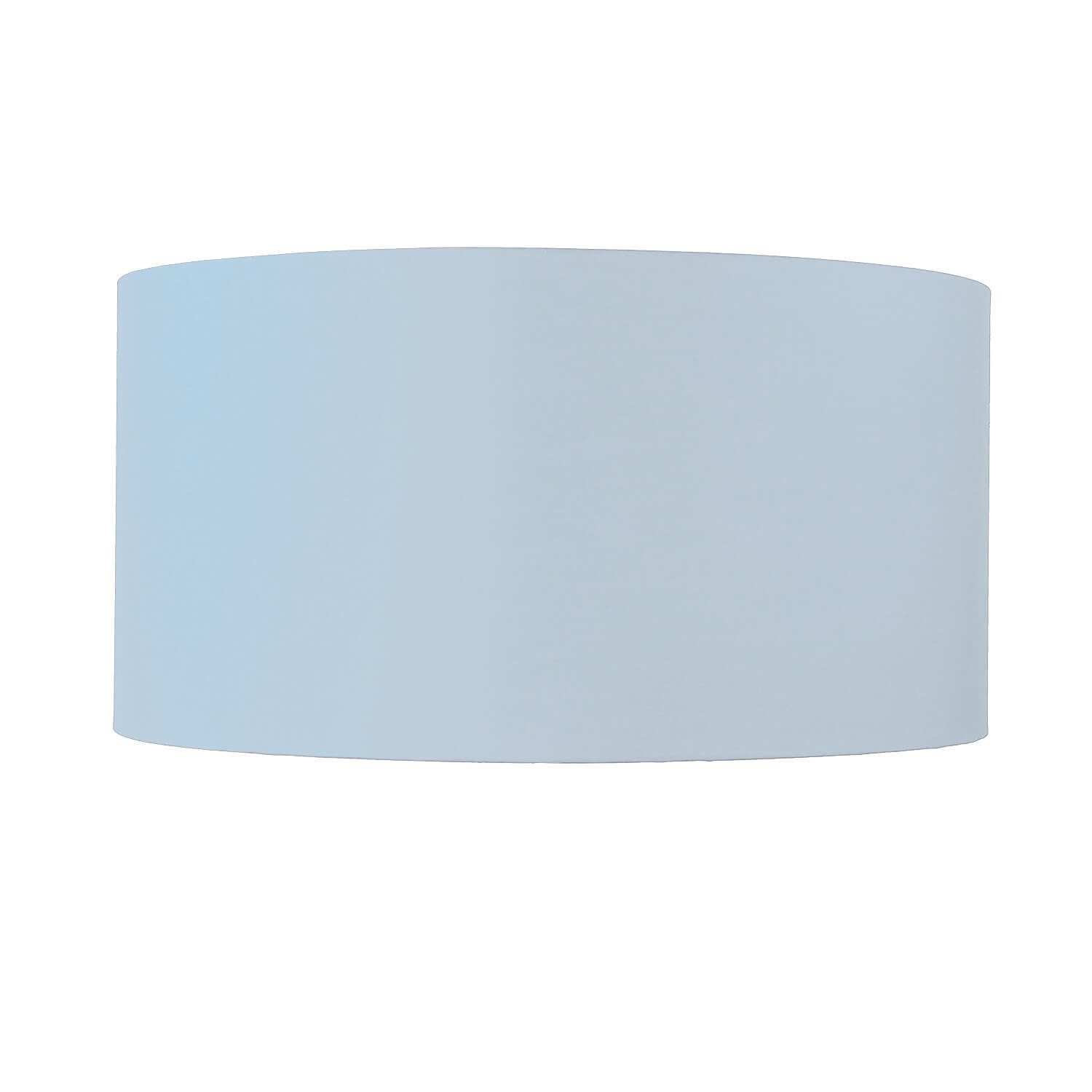 Licht-Erlebnisse Lampenschirm SALAVAN, Stoffschirm für Stehlampe Hängelampe  in Sky Blau rund Zylinder