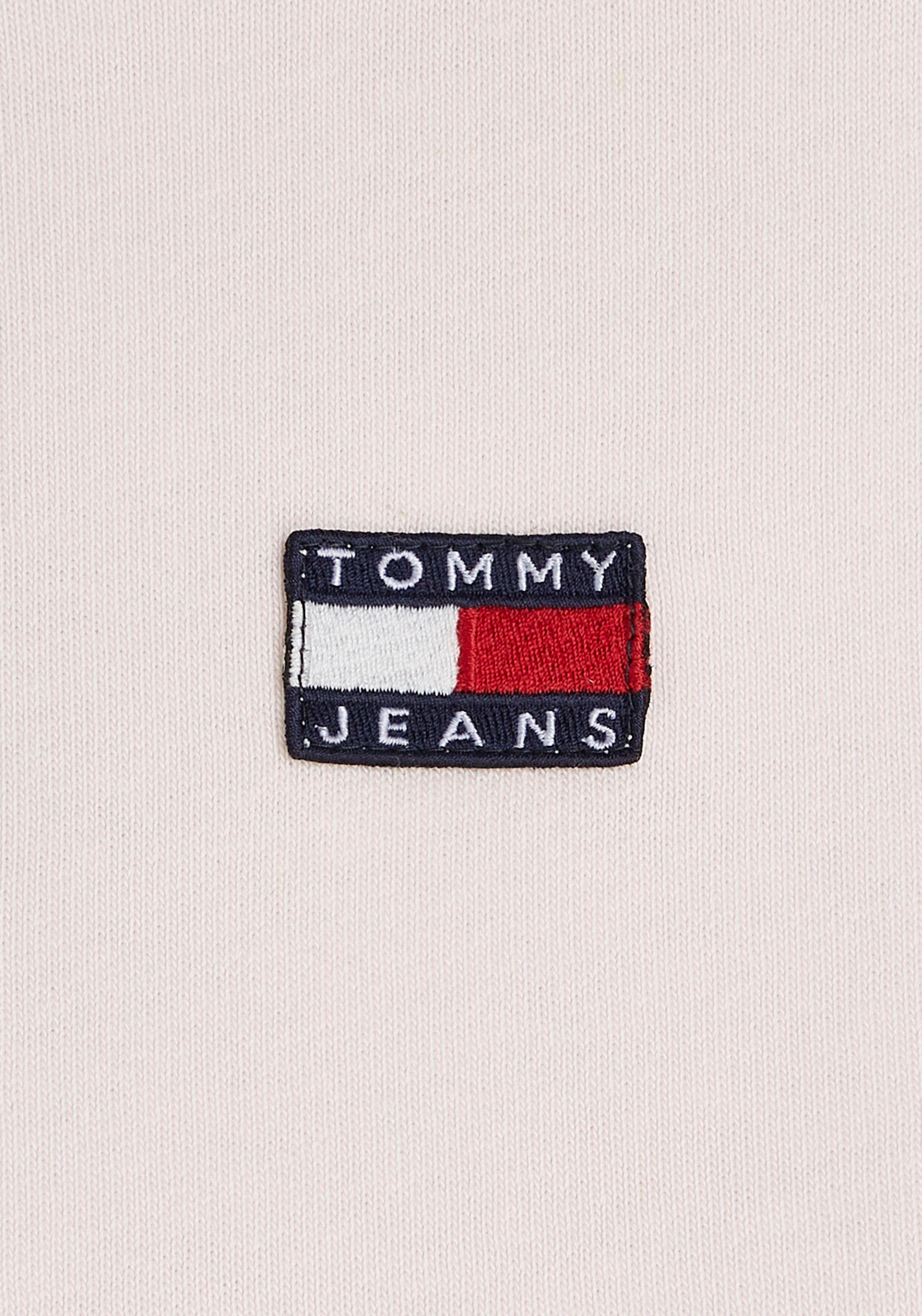 DRESS XS Shirtkleid Faint-Pink Logo-Badge TJW mit Tommy Tommy TEE BADGE Jeans Jeans