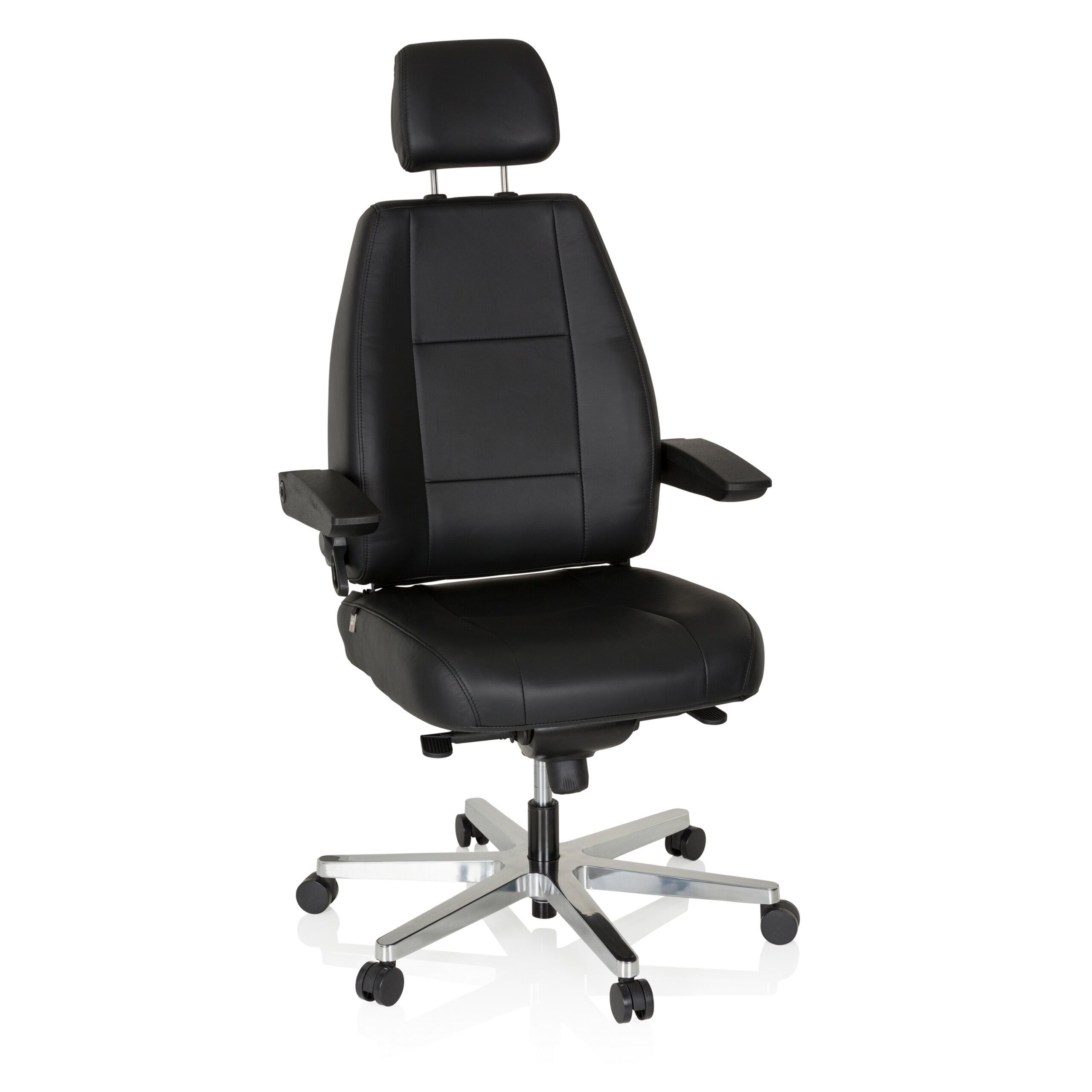 hjh OFFICE Drehstuhl XXL Drehstuhl 24 Hours Leder (1 St), XXL Chefsessel Bürostuhl ergonomisch