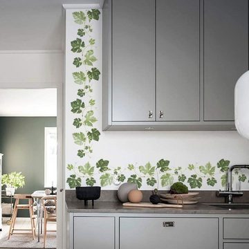 Coonoor Wandsticker Grüne Blätter Wandtattoo (4 St), Die Wanddekoration für moderne Kinderzimmer und Schlafzimmer