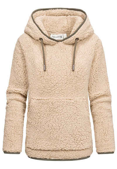 REPUBLIX Kapuzenpullover CAROL Damen Teddy Sweatjacke Plüsch Hoodie Pullover Jacke