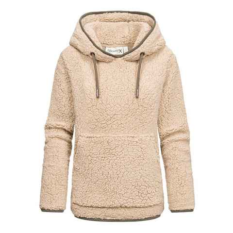 REPUBLIX Kapuzenpullover CAROL Damen Teddy Sweatjacke Plüsch Hoodie Pullover Jacke