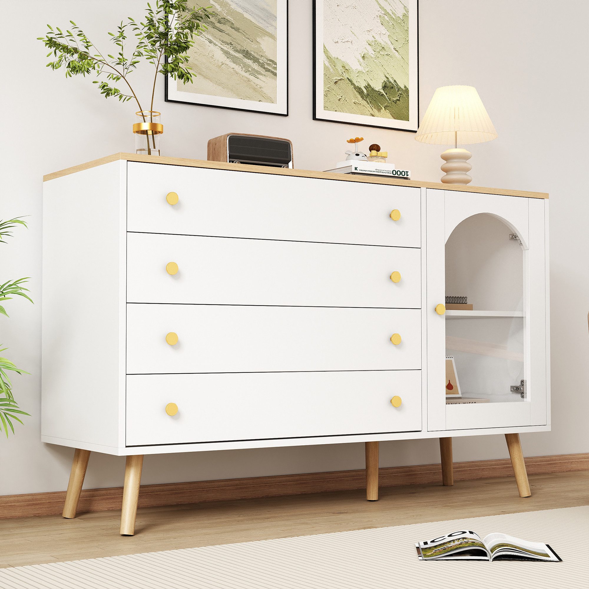OKWISH Sideboard Elegante Kommode – Goldene günstig online kaufen