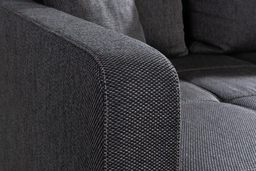 Ecksofa LYON, B 235 cm x T 154 cm, Braun, Flachgewebe, Schlaffunktion, Bettkasten, mit Kissen