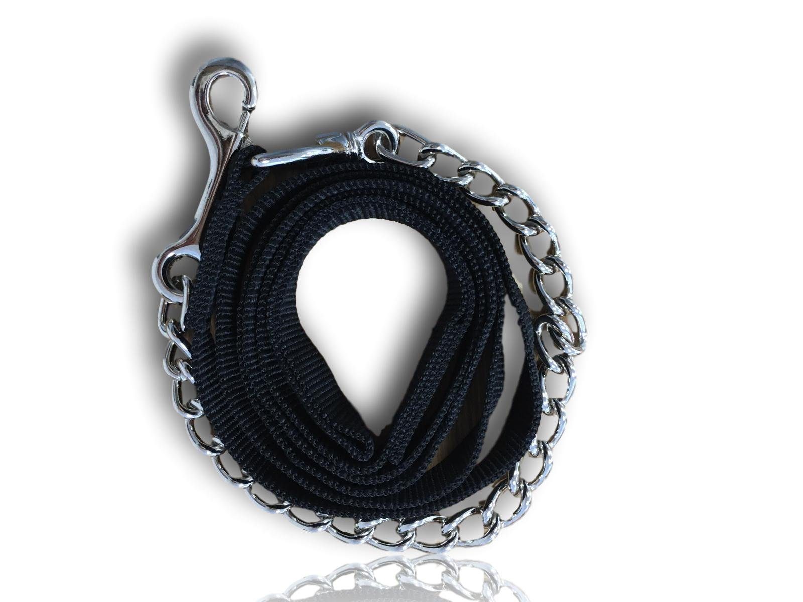 Pferdelinis Anbinde- / Führstrick Führkette Pferde Eisenkette Handgriff Führleine Pony Länge 2,10 m, Länge 210cm