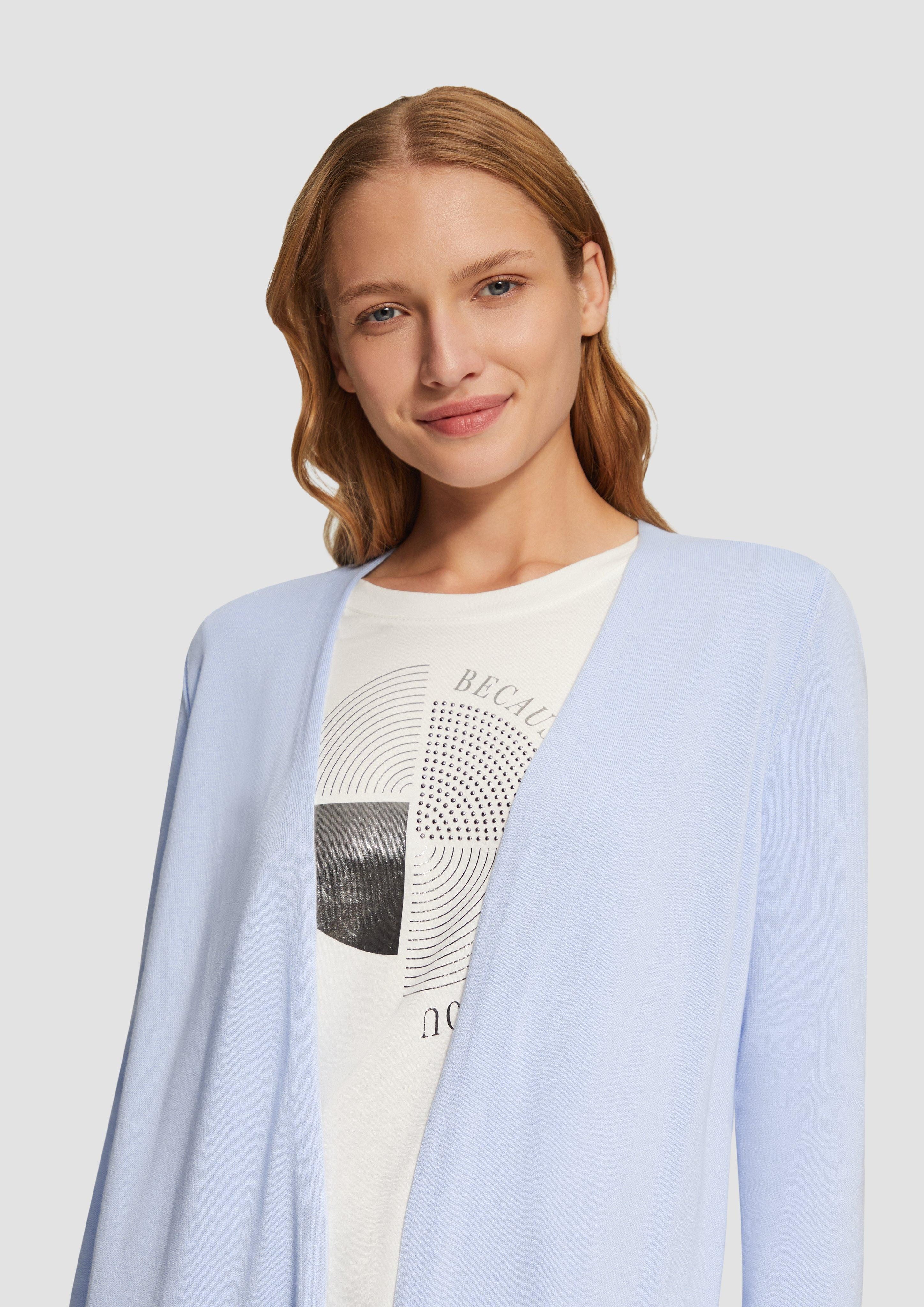 s.Oliver Strickjacke Offene Strickjacke aus Viskosemix günstig online kaufen