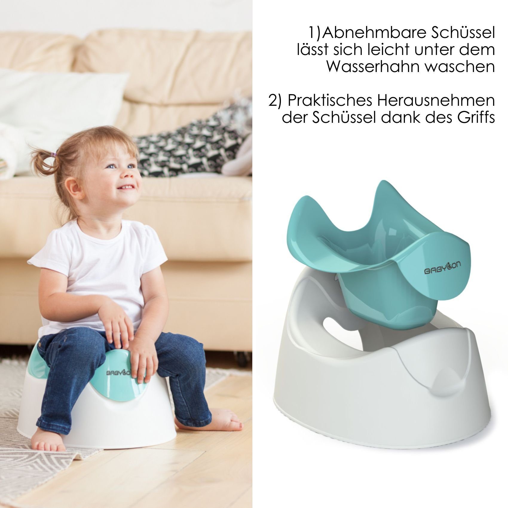 BABYLON Töpfchen Trio, (1 stuk), white inner pot removable