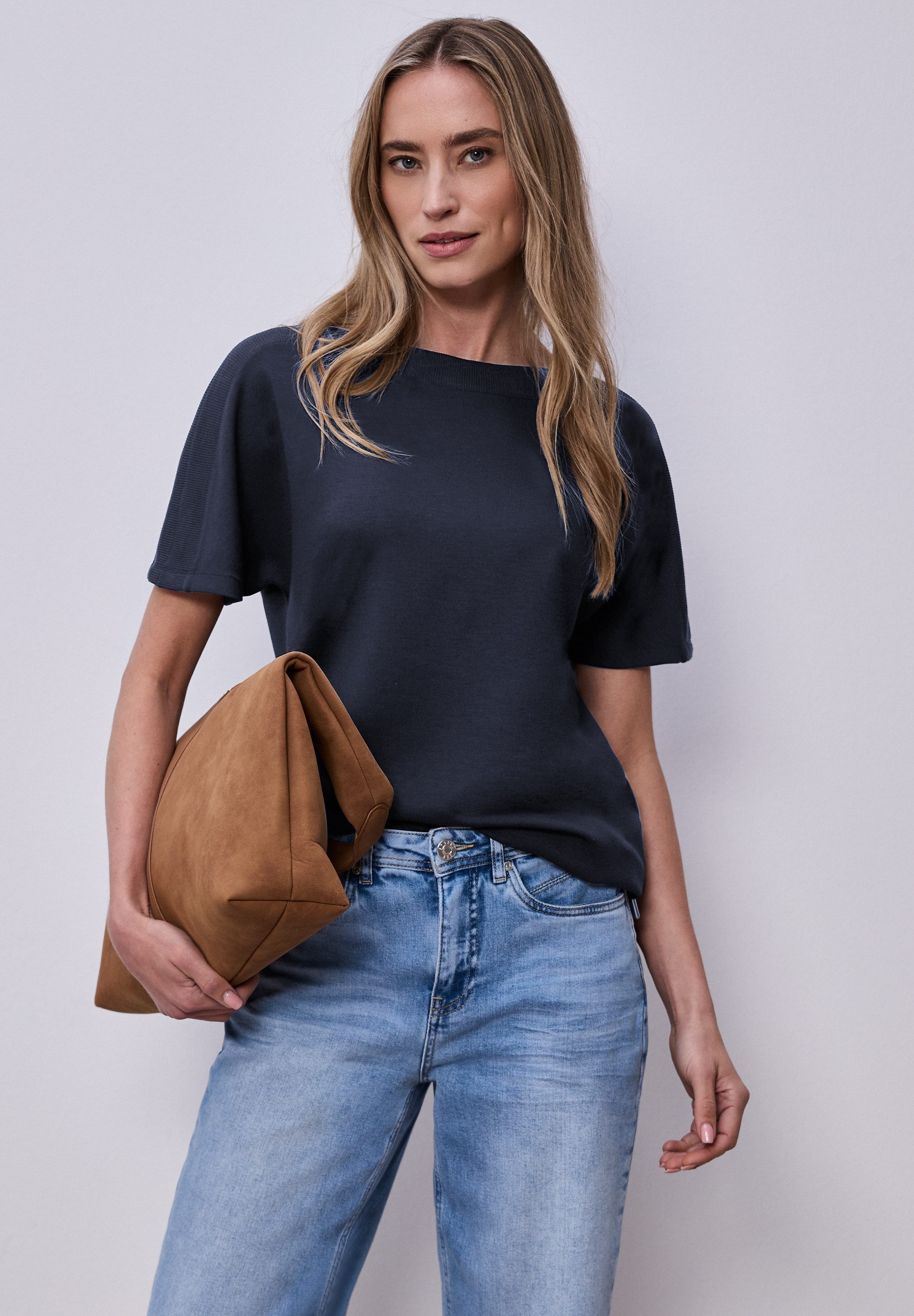 STREET ONE Kurzarmshirt mit elastischem Bund günstig online kaufen