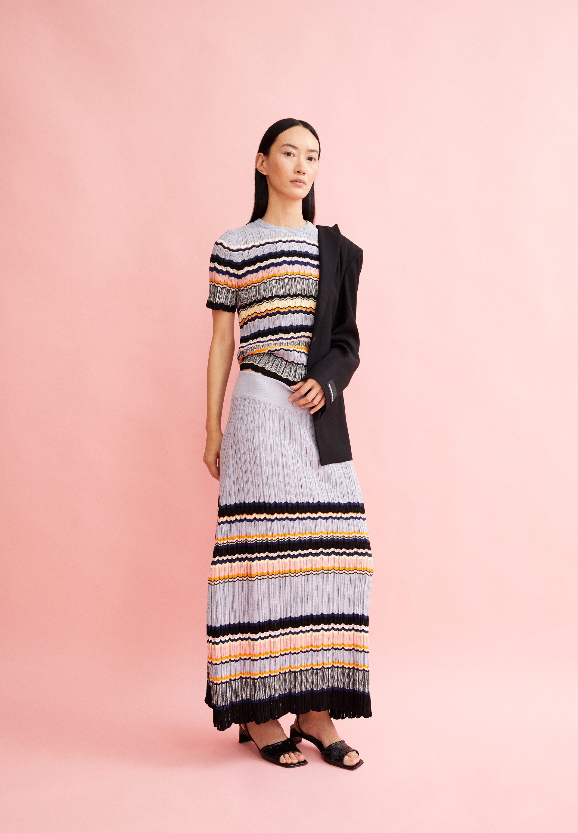 Armedangels Strickrock MINNAA STRIPES Strickrock aus Bio-Baumwolle Regular Fit