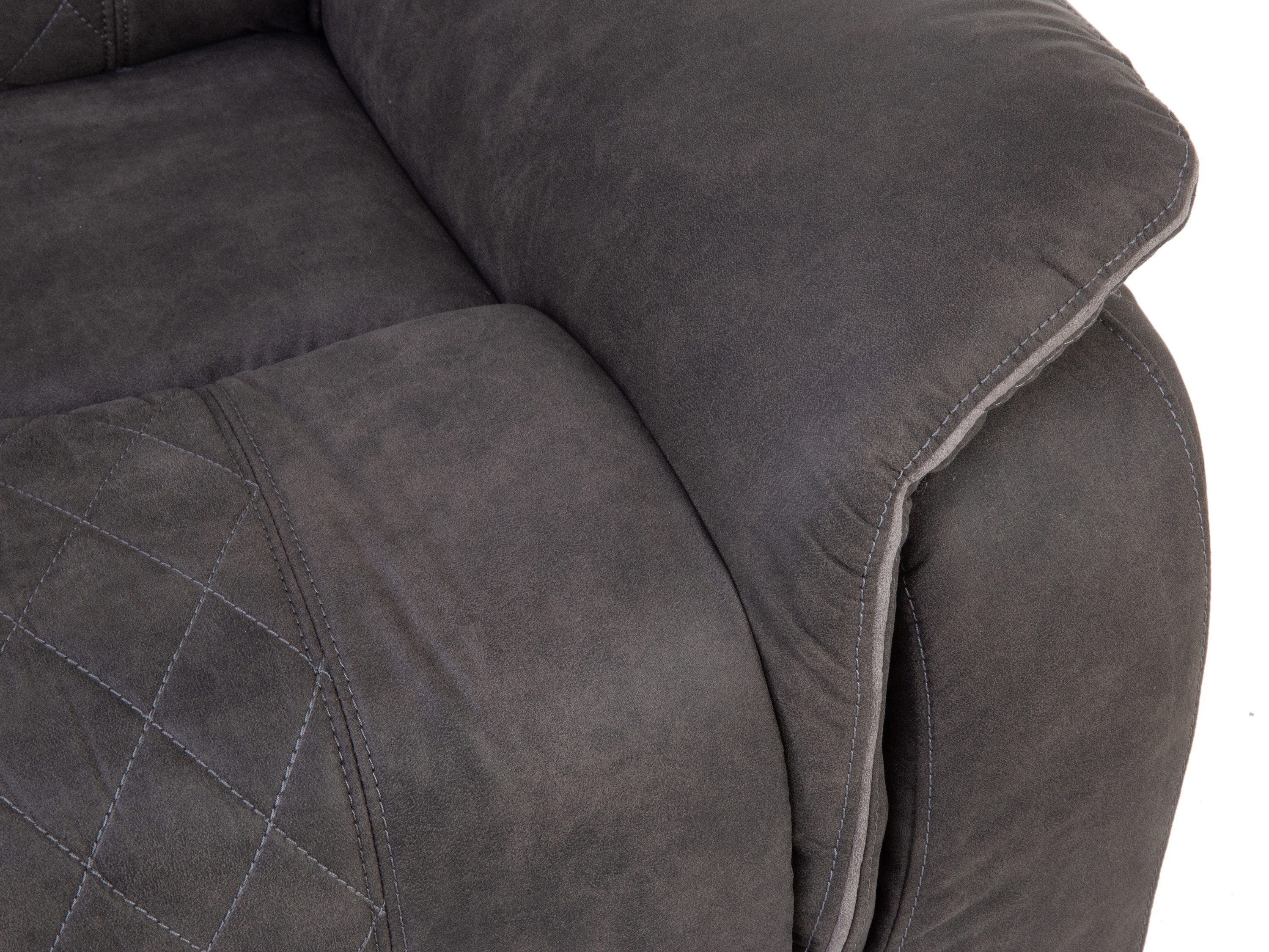 HARPER Sofa Sofa 2 Sitzer HARPER HONGKONG BHT 147x103x96 cm grau Couch Einzelsofa – Bild 4 von 5