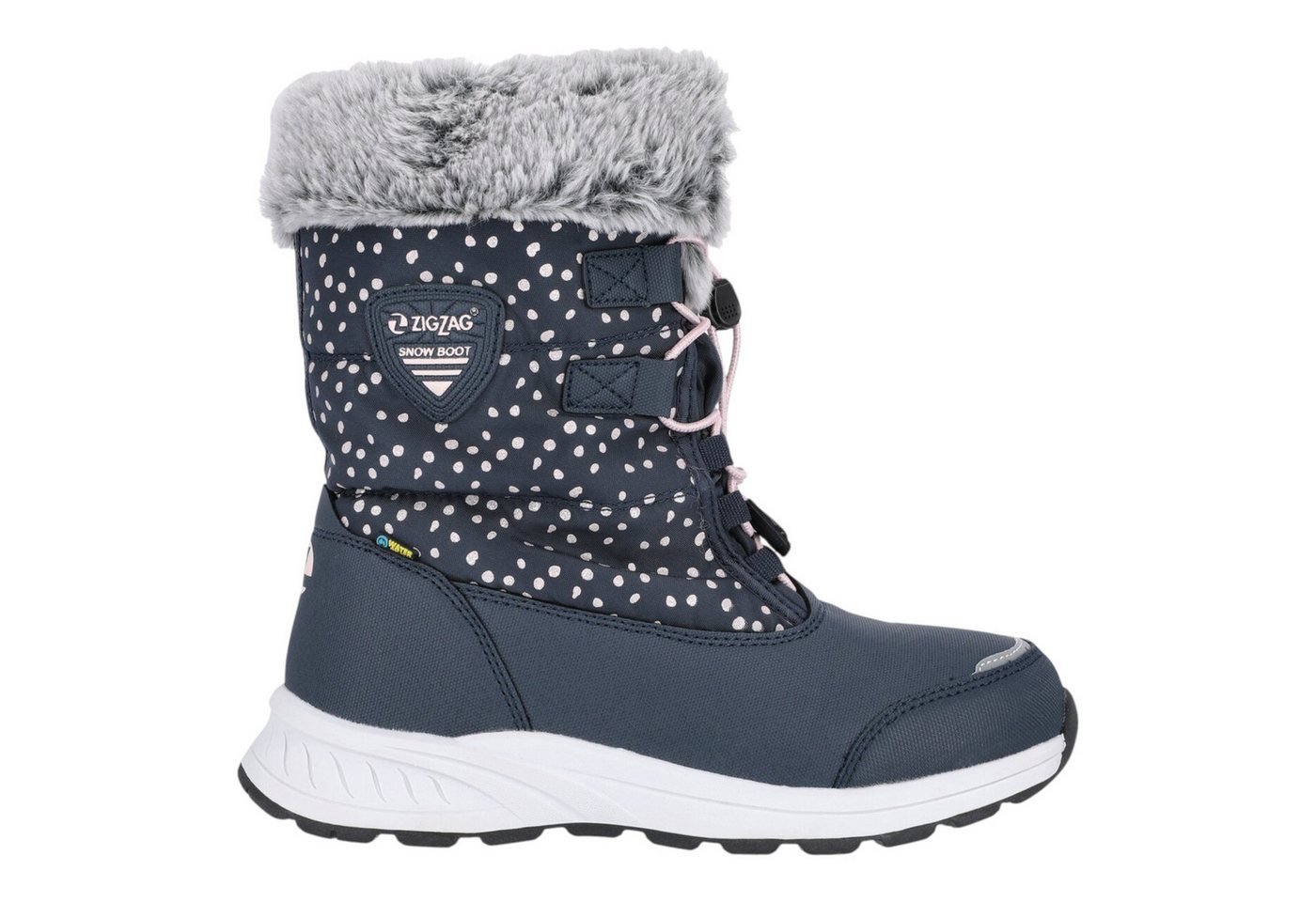 ZIGZAG Wesend Boot WP (wasserdicht, warm, gefüttert) navyblau/bunt Mädchen Winterstiefel