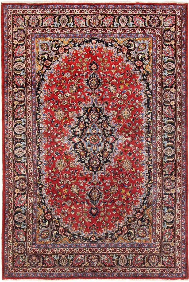 Orientteppich Mashhad 201x291 Handgeknüpfter Orientteppich / Perserteppich, Nain Trading, rechteckig, Höhe: 12 mm