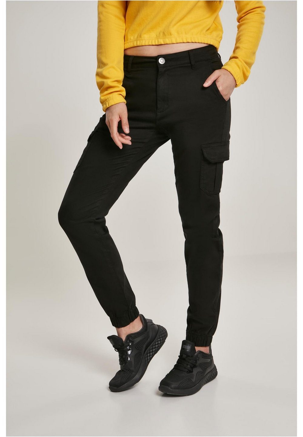 URBAN CLASSICS Cargohose "Urban Classics Damen Ladies High Waist Cargo Pant günstig online kaufen