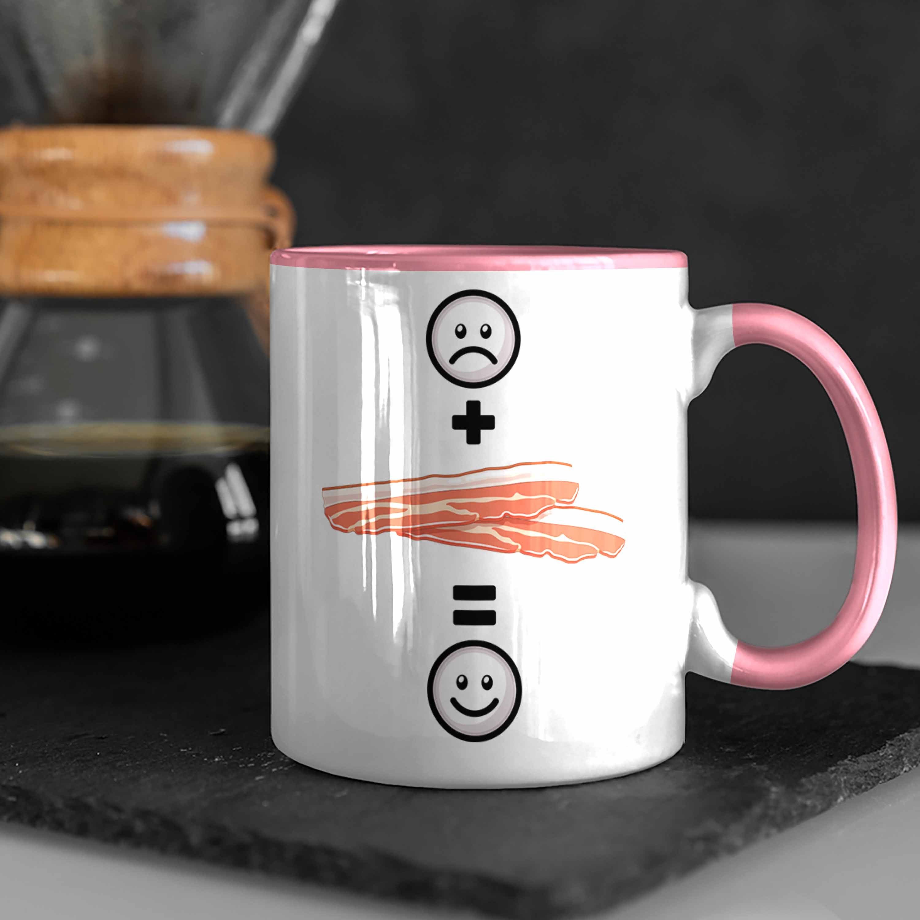 :(Bac Bacon-Liebhaber für Tasse Lustige Bacon Rosa Geschenk Trendation Geschenkidee Tasse