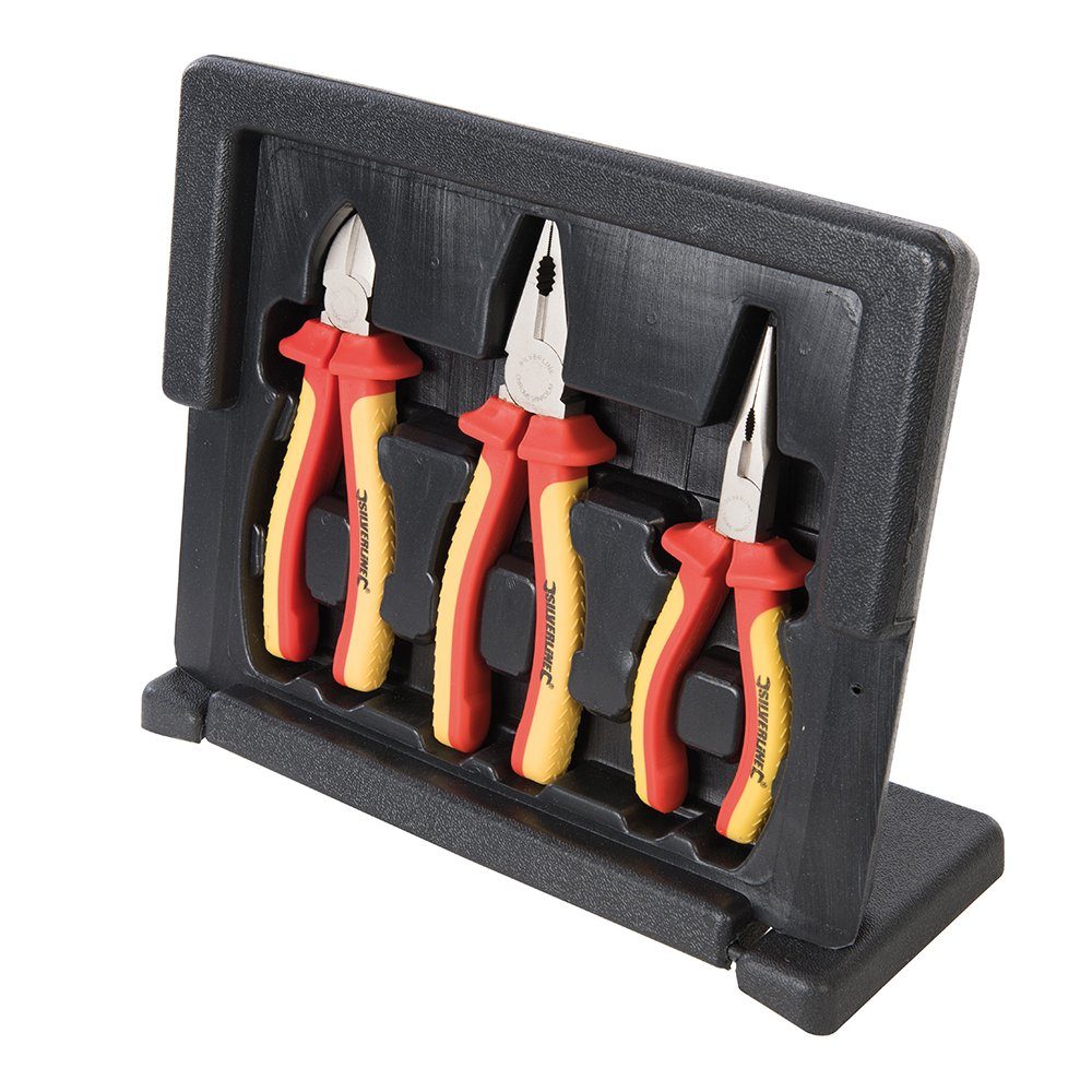 Zangenset Profi VDE Zangen Set 3-tlg. Spitzzange Seitenschneider Kombizange