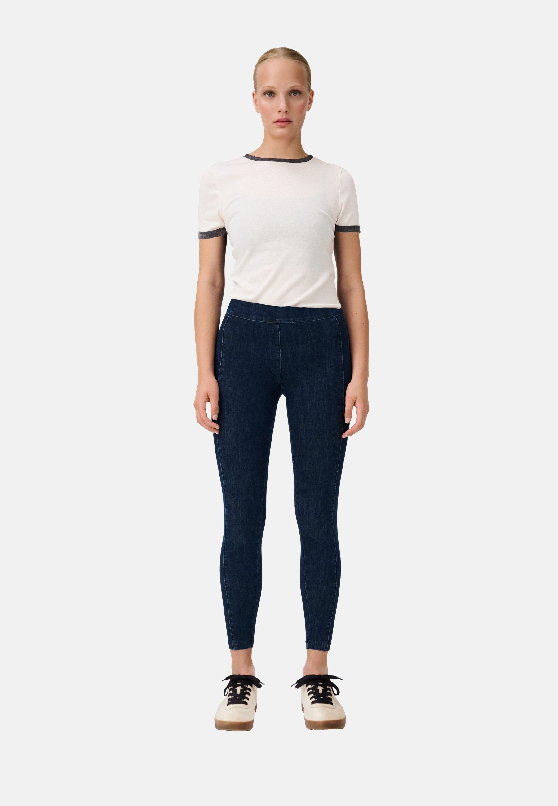 ITEM m6 Leggings DENIM Hightech-Kompression, breiter Bund, seitliche Panels, Silhouette