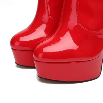 Giaro Giaro Stiefel Stackstand Rot Lack High-Heel-Stiefel