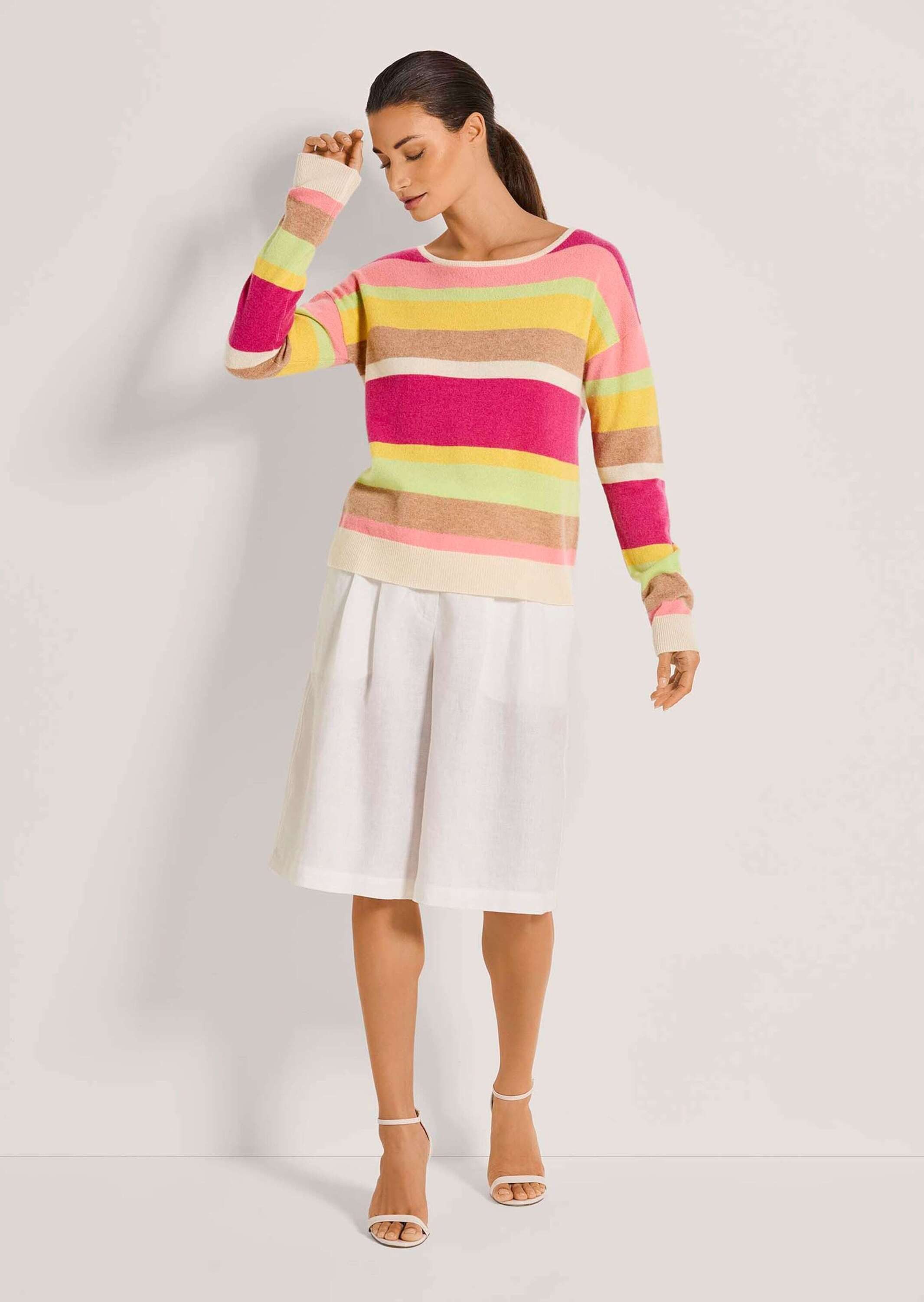 MADELEINE Strickpullover Kaschmir-Pullover mit Streifen günstig online kaufen