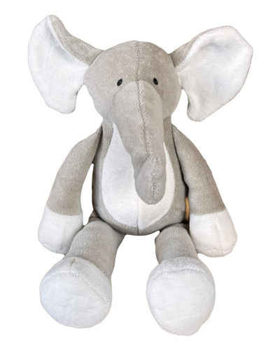 Mababu Kuscheltier Eddy Elefant - Bio Baumwollspielzeug, 16cm (Kuscheltier, 1-St., Perfekt als Geschenk, fördert emotionale Bindung, OCS zertifiziert), Hypoallergen, kuschelweiche Bio-Baumwolle für empfindliche Babyhaut