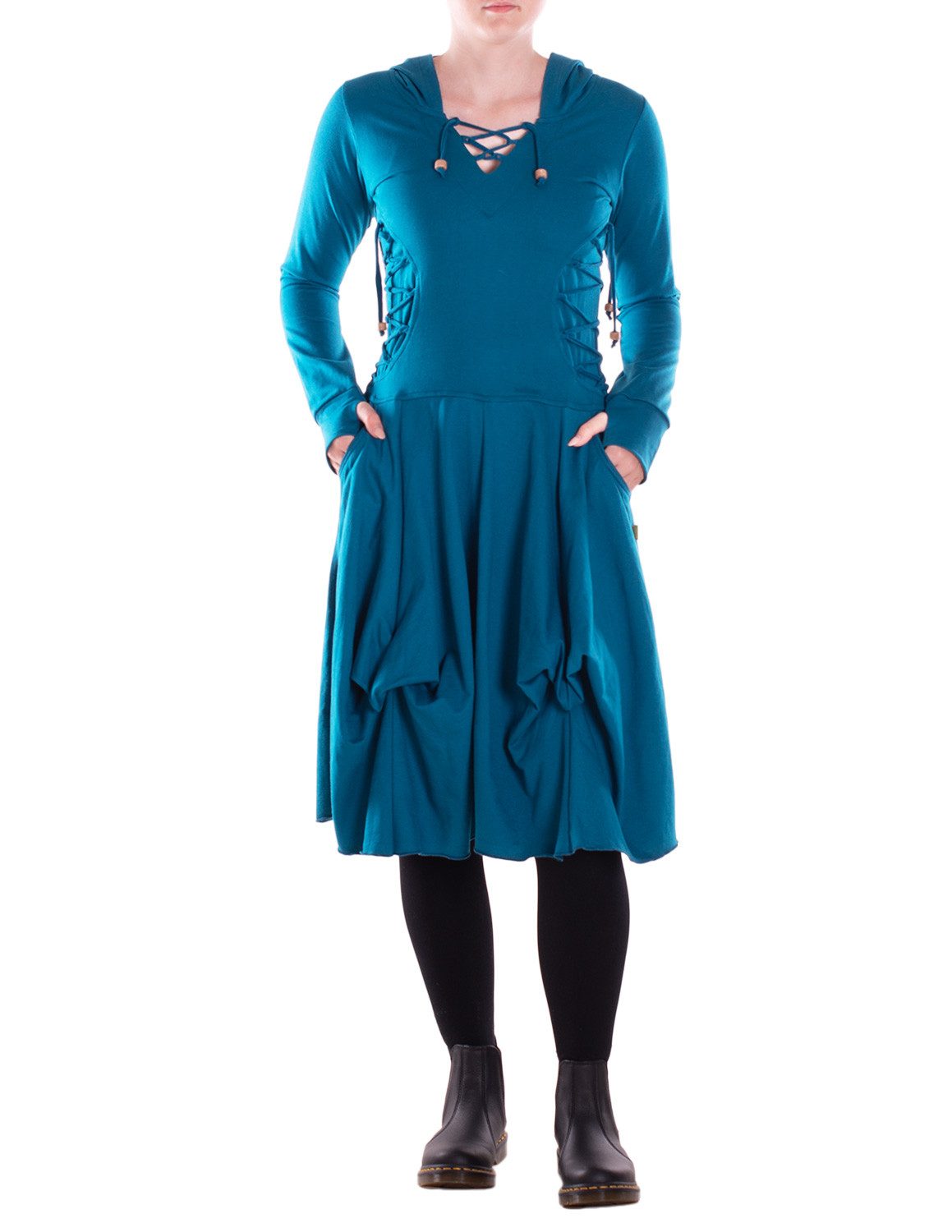 Vishes Jerseykleid Damen Baumwolle Casual asymmetrisch günstig online kaufen