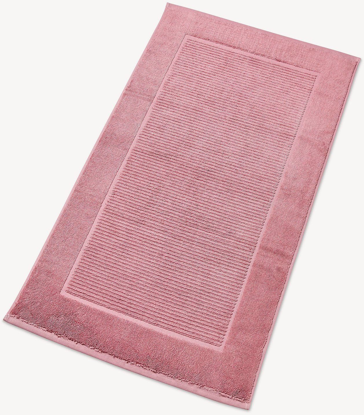 Christy Badematte Supreme, Höhe 7 mm, fußbodenheizungsgeeignet, Baumwolle, rechteckig, Badematte, Premium Badematte in Luxusqualität 1000g/m², 50 x 90, 2er Set