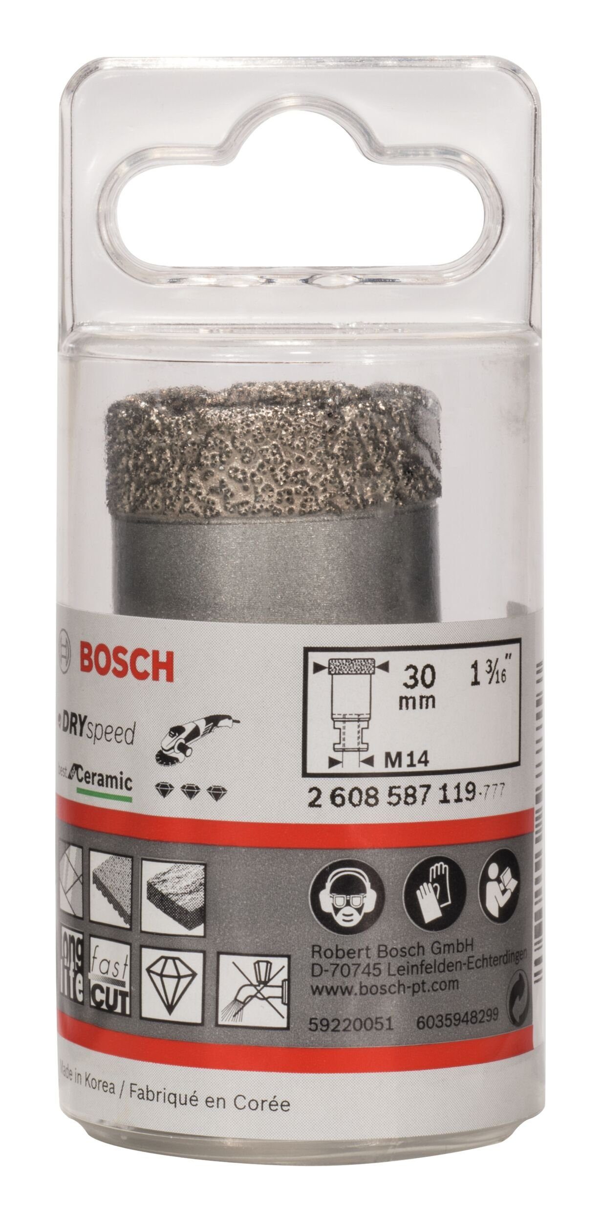 Speed 30 mm - Dry 35 Best for mm, Diamanttrockenbohrer, BOSCH Ø 30 Ceramic x